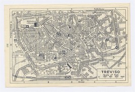 1937 Original Vintage City Map Of Treviso / Veneto / Italy - £13.51 GBP