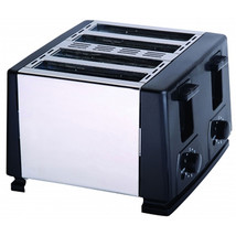 Brentwood 1300w 4 Slice Toaster In Black And Silver - £65.42 GBP