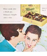 1963 Whitman&#39;s Choclate Sampler Box Advertisement Mother&#39;s Day Vintage D... - $41.35 CAD