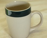 Stoneware Green Band Coffee Mug Hot Chocolate Cup Todays Home - $12.86