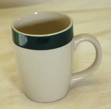 Stoneware Green Band Coffee Mug Hot Chocolate Cup Todays Home - $12.86