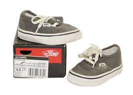 Vans Authentic 4 Toddler Grey Shoes - 4T Gray - Off the Wall Core Classi... - $10.00
