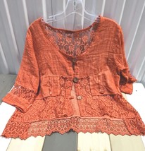 Bergani Bohemian Clothing Luxury Lace Linen Top Short Jacket Hot Womens ... - £97.95 GBP