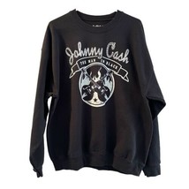 Johnny Cash Pullover Sweatshirt Crewneck Black Size Medium Large M/L - $30.00