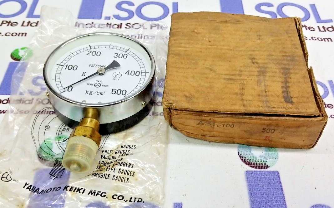 Yamamoto Keiki AS 1/2 100 500K Pressure Gauge Max 500 kg/cm2 - $307.97
