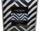 Colordrift Fabric Shower Curtain, Chevron 72 x 72-Inch Navy, - $12.61