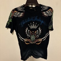 Christian Audigier Men’s Black  Shirt Size Small Los Angeles - £69.62 GBP