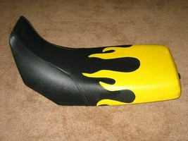 Yamaha Blaster Seat Cover Yellow Flame Black Color Atv Seat Cover - $39.99