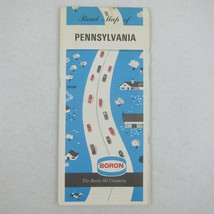 Vintage 1976 Boron Oil Gas Pennsylvania Road Map Pittsburg Philadelphia Metros - £10.95 GBP