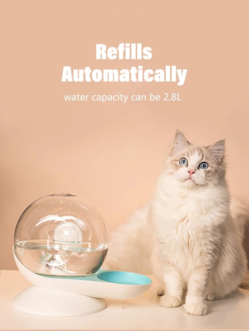 Primary image for Automatic Cat Water Bubble Fountain Bowl Water Dispenser & Auto Pet Food Dispens
