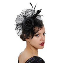 Add a Vintage Twist to Your Alternative Style with Feather Flower Fascinator Hat - £16.81 GBP+