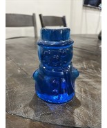 BLENKO 2022 Holiday Turquoise Snowman Blue Glass Paper Weight - $79.19