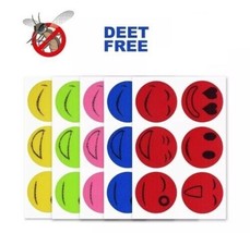 Mosquito Repellent Insect Bug Repel Stickers Citronella Oil Smile Face - £5.55 GBP