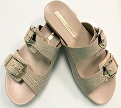 Antonio Melani Sandals Osmond Women&#39;s Premium Embossed Leather Slides Retail $90 - £49.83 GBP