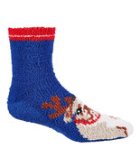 Club Room  Lot of 3 Cozy Holiday Reindeer Bull Dog Socks Blue Multi-One ... - $21.93 CAD
