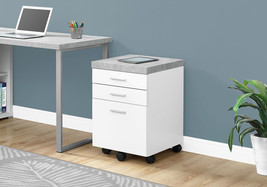 25.25&quot; White Particle Board And Mdf Filing Cabinet With 3 Drawers - $5,883.31 MXN