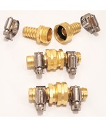 3Sets Brass 3/4&quot; 5/8&quot; Garden Heavy Duty Hose Mender Repair Kit Male Fema... - $186.17 MXN