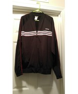 Adidas Black Red / White Full Zip Warm up Track Jacket Men&#39;s L - $35.48 CAD
