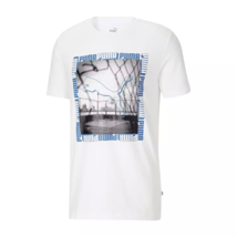 Puma Basketball Men&#39;s Crew Neck Short Sleeve T-Shirt in White-Medium - $19.97