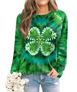 St. Patricks Day Womens Irish Shamrock Lightweight Raglan Sweatshirt Gre... - $336.24 MXN