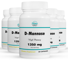 5 Pack D-Mannose, relief and cleanse urinary tract bladder-60 Capsules x5 - £122.65 GBP