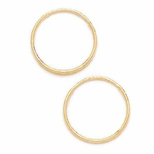 Primary image for 14K Solid Yellow Gold Classic Endless Hoop Earrings ER-HE2