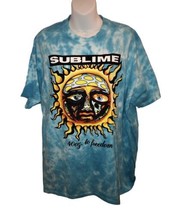 Sublime Band Mens T Shirt Size Large Blue 40 oz To Freedom Graphic Tie Dye - £14.06 GBP