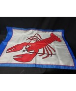 Double-sided Nylon MAINE LOBSTER House Yard Flag 40X28 Flag Red White Blue  - $12.35