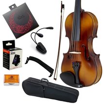 Paititi 4/4 Size Solid Wood Student Violin Complete Package w Case Bow Rosin Str - £89.69 GBP