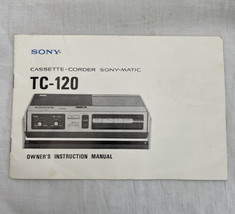 Original Sony Cassette-Corder Instruction Owners Manual TC-120 Vintage - £9.60 GBP