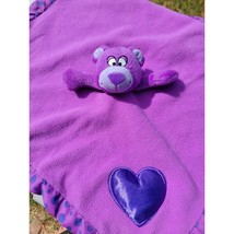 SmartScents  Baby Boom Purple Bear Lovey Blanket Plush  Polka Dot Satin - $24.04