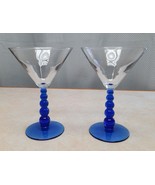 2 Vintage Libbey Crystal Clear Punch/Margarita/Cocktail/Wine Glass w Cob... - £31.60 GBP