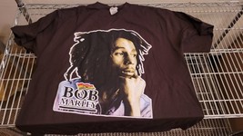 Vintage Bob Marley Shirt Y2K 2000s Tee T shirt Reggae 2XL Brown - £25.60 GBP