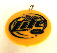 Miller Lite Beer Logo Key Chain Great For Any Collection! Yellow Plastic - £6.87 GBP