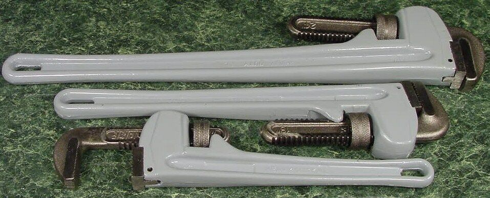 3pc ALUMINUM PIPE WRENCH 14" 18" 24" Heavy Duty Drop Forged, Heat Treated inch - $59.99
