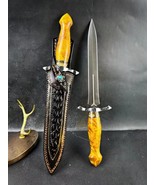 Handmade Collectible Wootz Steel Outdoor Hunting Knife Sword Fixed Blade... - $6,041.72 MXN