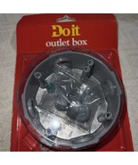 DoitBest 531142 Outlet Box, One Gang, 1/2&quot; Holes, Gray, Outdoor Use, - $12.77 CAD