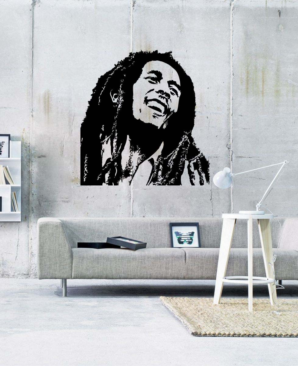 Primary image for Bob Marley Reggae Music Vinyl Wall Sticker Decal  44"h x 44"w