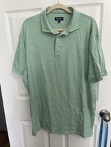 Fish Hippie Polo Shirt Mens 2XL XXL Green Heathered Preppy Golfing Collared - $21.11