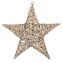 Large Antique Wash Woven Wicker Star - £32.29 GBP