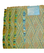 Placemat Set Destination Summer Of 4 Geometruc Green Gold Fringed 14&quot; X ... - $167.24 MXN
