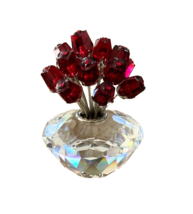 Swarovski Crystal Vase of Red Roses - $60.00