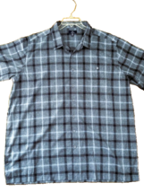 GEORGE mens button no tuck shirt sz 2XL blue - $17.82