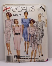 Easy McCall&#39;s 3475 Size 8-10-12 Dresses Uncut! Circa 1980&#39;s - $18.99