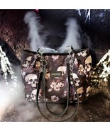&quot;Gothic Skull and Floral Tote Bag - Dark Fashion Statement Handbag&quot; - $25.99