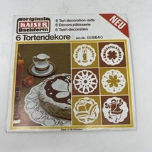 6 Original Kaiser Backform Cake Decorating Stencils Original Package - $12.86