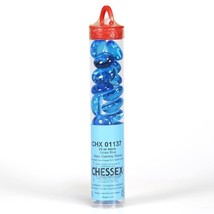 Chessex Manufacturing Glass Stones Tube Azure Blue (20) - $7.93