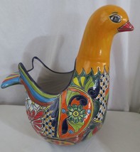 Talavera Mexico XL Pottery Planter Bird Dove Ceramic 21&quot; tall - £119.90 GBP