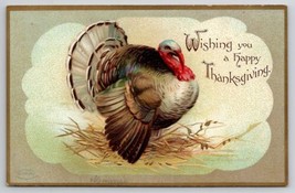 Thanksgiving Greetings A/S Ellen Clapsaddle Large Turkey Postcard S26 - £5.55 GBP