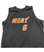 Adidas Swingman LeBron James #6 Miami Heat Jersey Black Mens Size 2XL Le... - £29.98 GBP